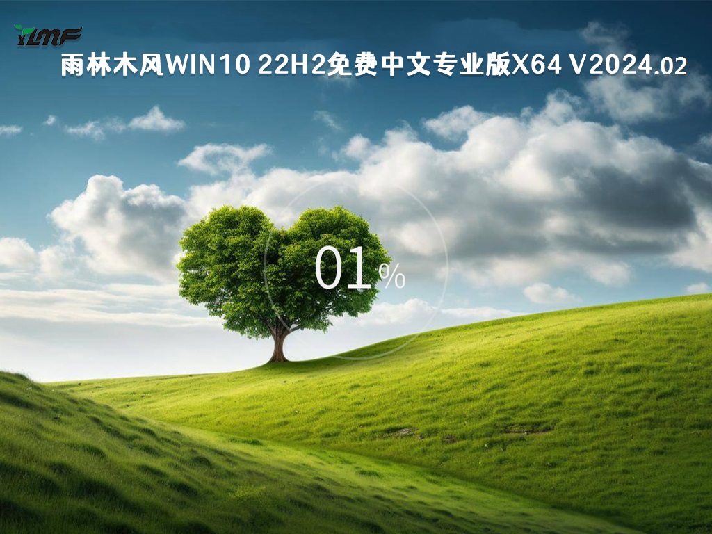 雨林木风Win10 22H2免费中文专业版x64 v2024.02